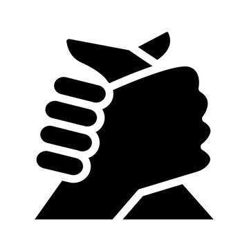 Teamwork icon in glyph style