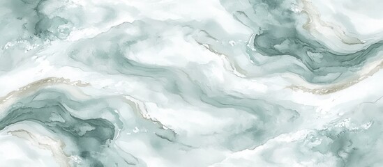 Fototapeta premium Abstract teal and white marble texture background.