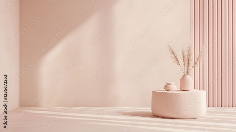 Aufkleber minimalistic abstract design featuring soft gradients and elegant decor accents. generative ai