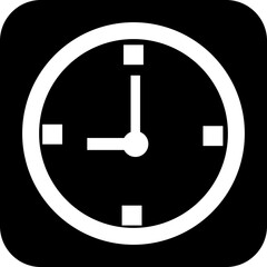 Rounded Filled Wall Clock Icon