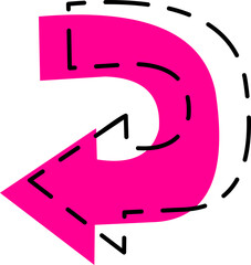 Arrow Shape Doodle Line art