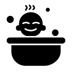 Baby bath icon