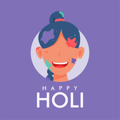 vector happy holi festival background template