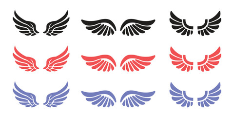 Vector Set Of Wings Icon
