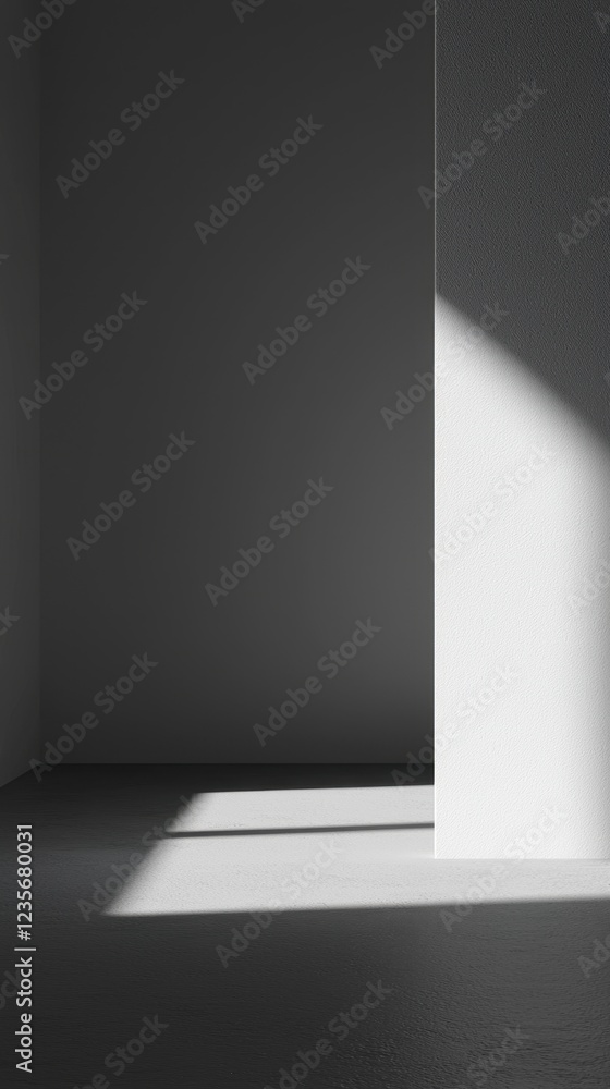 Poster minimalist space with light and shadow creating elegant contrast