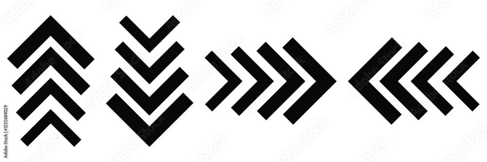 Aufkleber swipe screen icon. arrow swipe, social media scroll, scroll arrow, slide. arrow direction up, down r