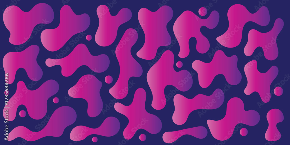 Poster blob shapes, abstract organic forms, vector illustration. modern blob shape design elements isolated