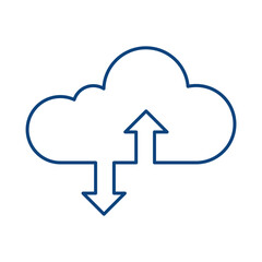 Data Analysis Blue Line Icon. Database Big Data Analytics Server Infographic Pictograms Security Digitalization Processing Editable Stroke Vector Icon