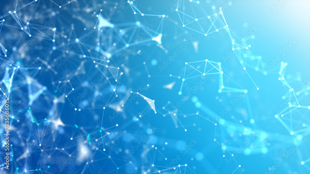 Poster abstract background dot and connect line for cyber technology futuristic and network connection conc