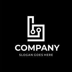 White letter b electrical technology logo.