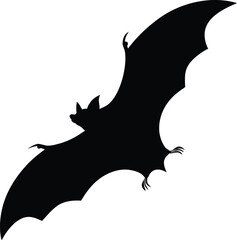 A beautiful bat silhouette vector design.