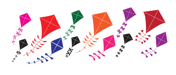 Kite icon set kite vector icon illustration