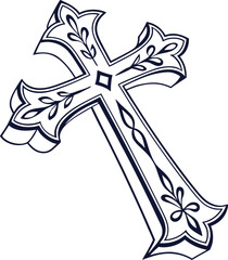 A holy cross of silhouette.