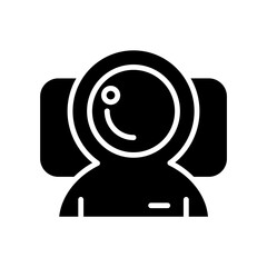 Astronaut icon in glyph style