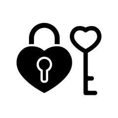 Love icon in glyph style