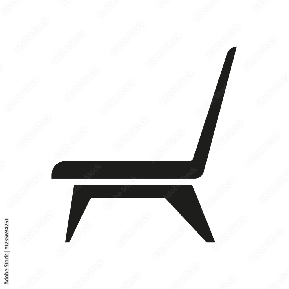 Poster Chair icon in glyph style