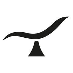 Chair icon in glyph style