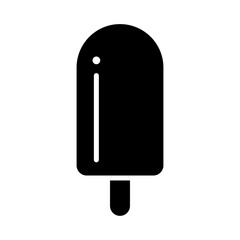 Chocolate ice cream icon in glyph style