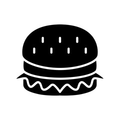 Pork burger icon in glyph style
