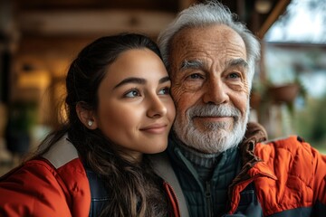 Compassionate Home Healthcare A Friendly Worker Assists Elderly Man with Daily Tasks, Providing Warmth, Comfort, and Personalized Care in a Loving Home Environment Elderly Care, Senior Assistance