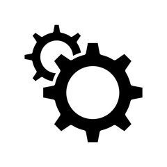 Gear icon in glyph style