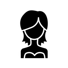 Race queen icon in glyph style