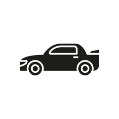 Fototapeta premium Racing car icon in glyph style
