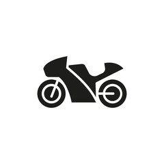 Fototapeta premium Racing bike icon in glyph style