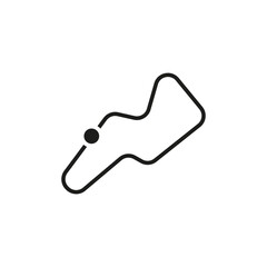 Racing track icon in glyph style