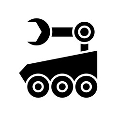 Robot icon in glyph style