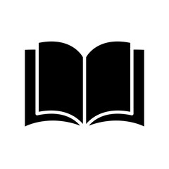 Book icon in glyph style