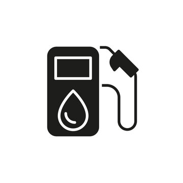 recommend clip art: Gas station icon in glyph style