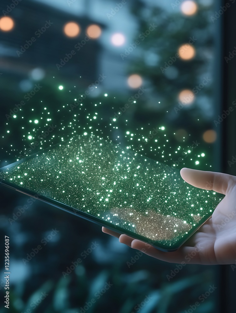 Aufkleber business executive analyzing big data in real-time, showcasing technology and analytics in a corpora