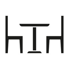 Fototapeta premium Dining table icon in glyph style