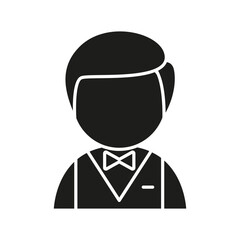 Waiter icon in glyph style