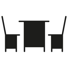 Seat icon in glyph style