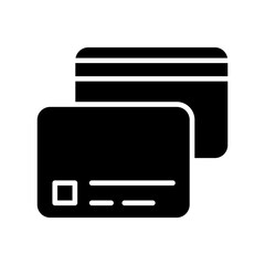 Obraz premium Credit card icon in glyph style