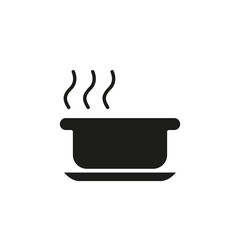 Soup icon in glyph style