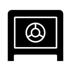 Safe box icon in glyph style