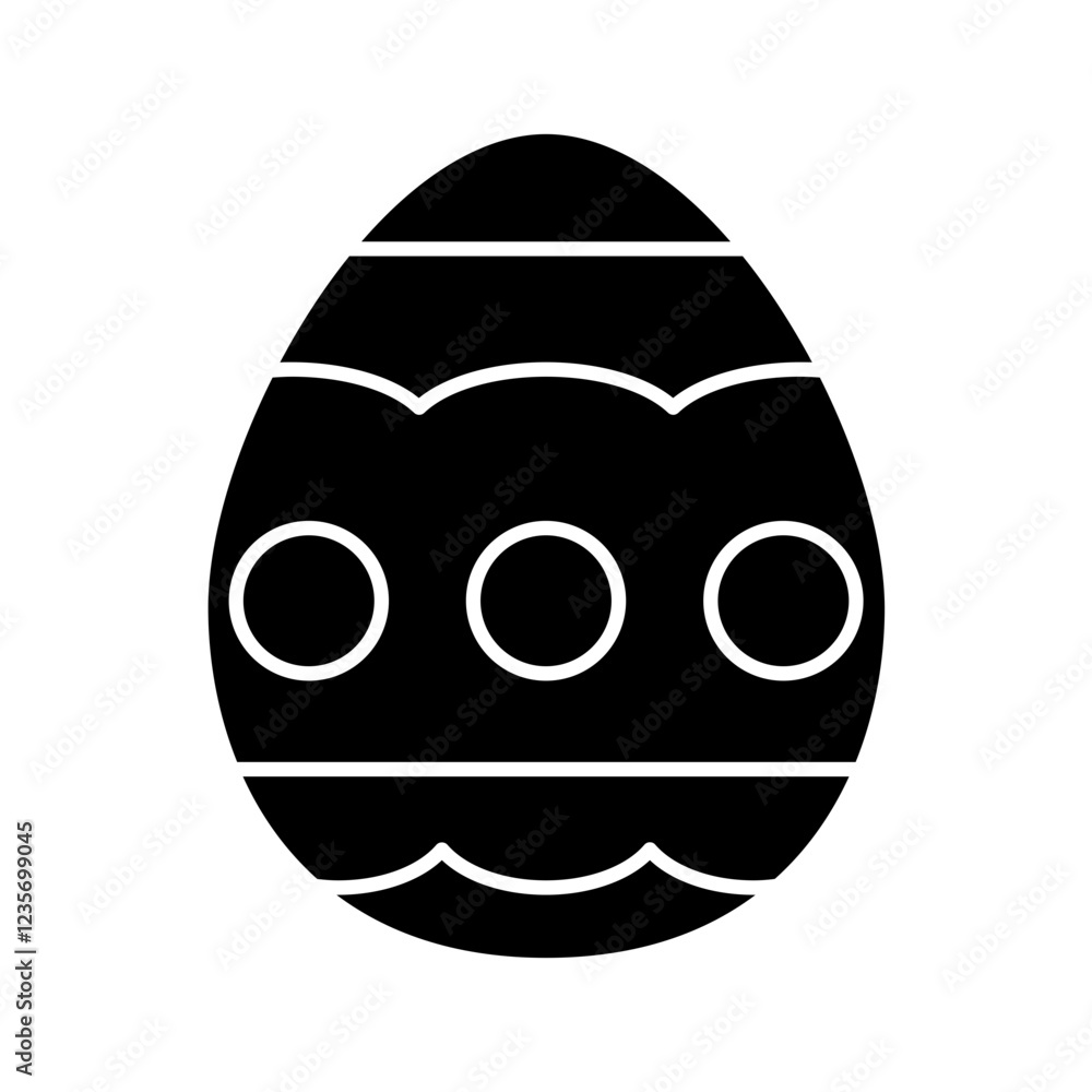 Wall mural Easter egg icon in glyph style