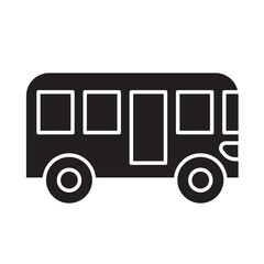 Bus icon in glyph style