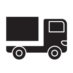 Delivery truck icon in glyph style
