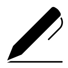 Writing icon in glyph style