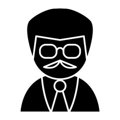 Professor icon in glyph style
