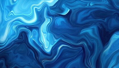 Obraz premium Abstract Blue Swirling Liquid Marble Design
