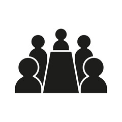 Meeting icon in glyph style