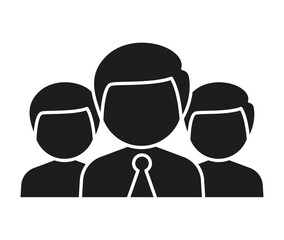 Business team icon in glyph style
