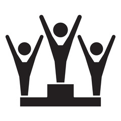 Winner icon in glyph style