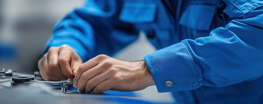 Precise Hands Tightening Rooftop Fixtures Ensuring Safety and Efficiency in Industrial Maintenance A Detailed Look at the Process of Securely Installing Rooftop Equipment, Highlighting Protective - Powered by Adobe