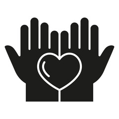 Love icon in glyph style